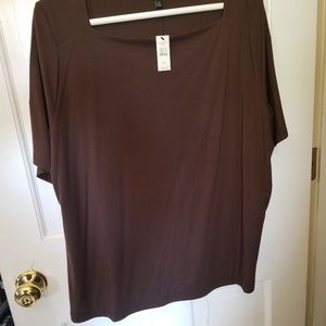 Talbots New Shirt short sleeve sz 2x woman's brown